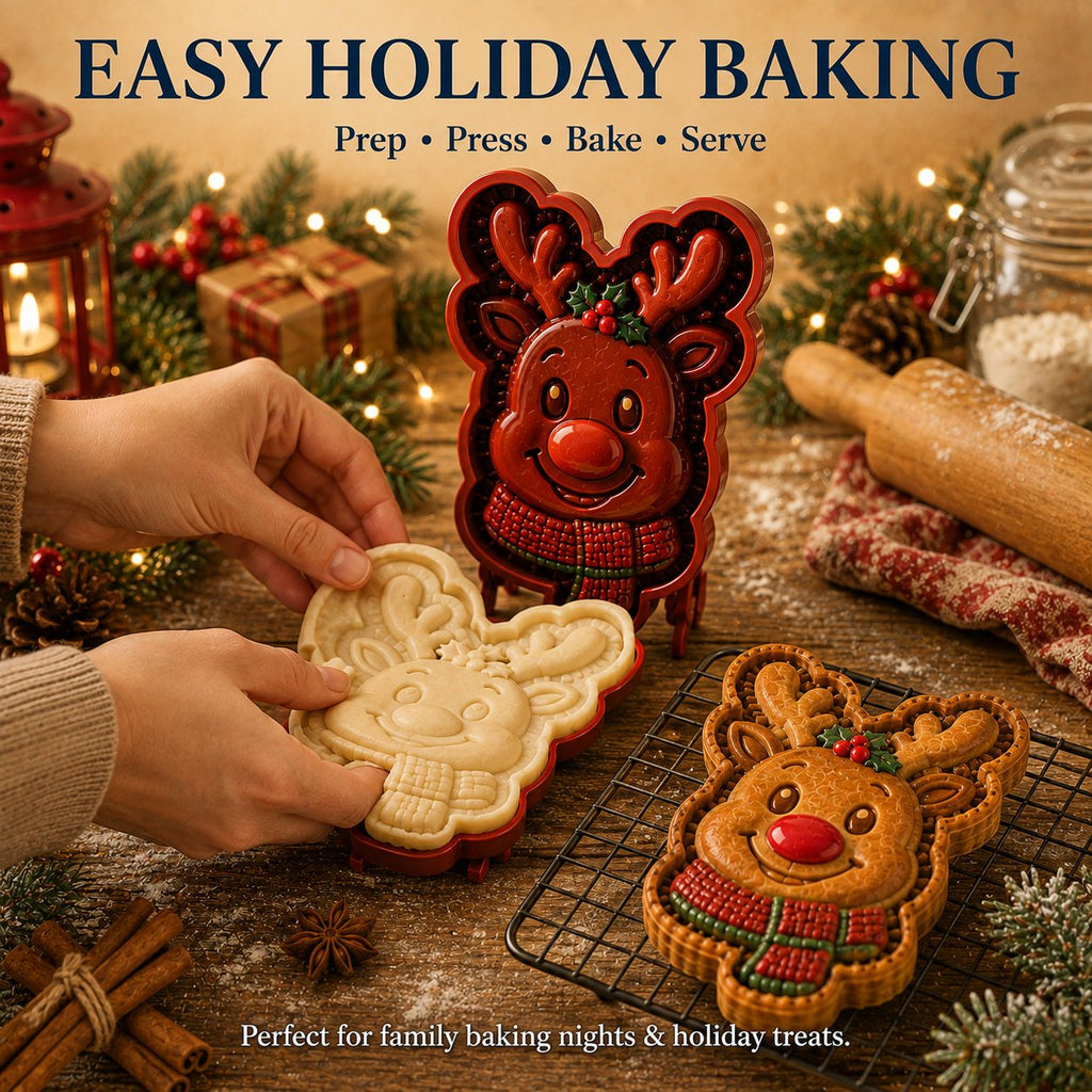⏳ 69% OFF – 🎄16pcs-Design Christmas Mini Pie Mold Collection | Reusable Embossed Molds for Shaping Detailed Santa, Snowman, Reindeer, Tree & Holiday Pies 🥧✨