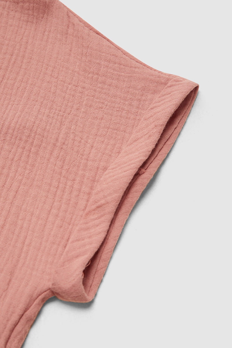 Solid Patch Pocket Roll Sleeve Shirt