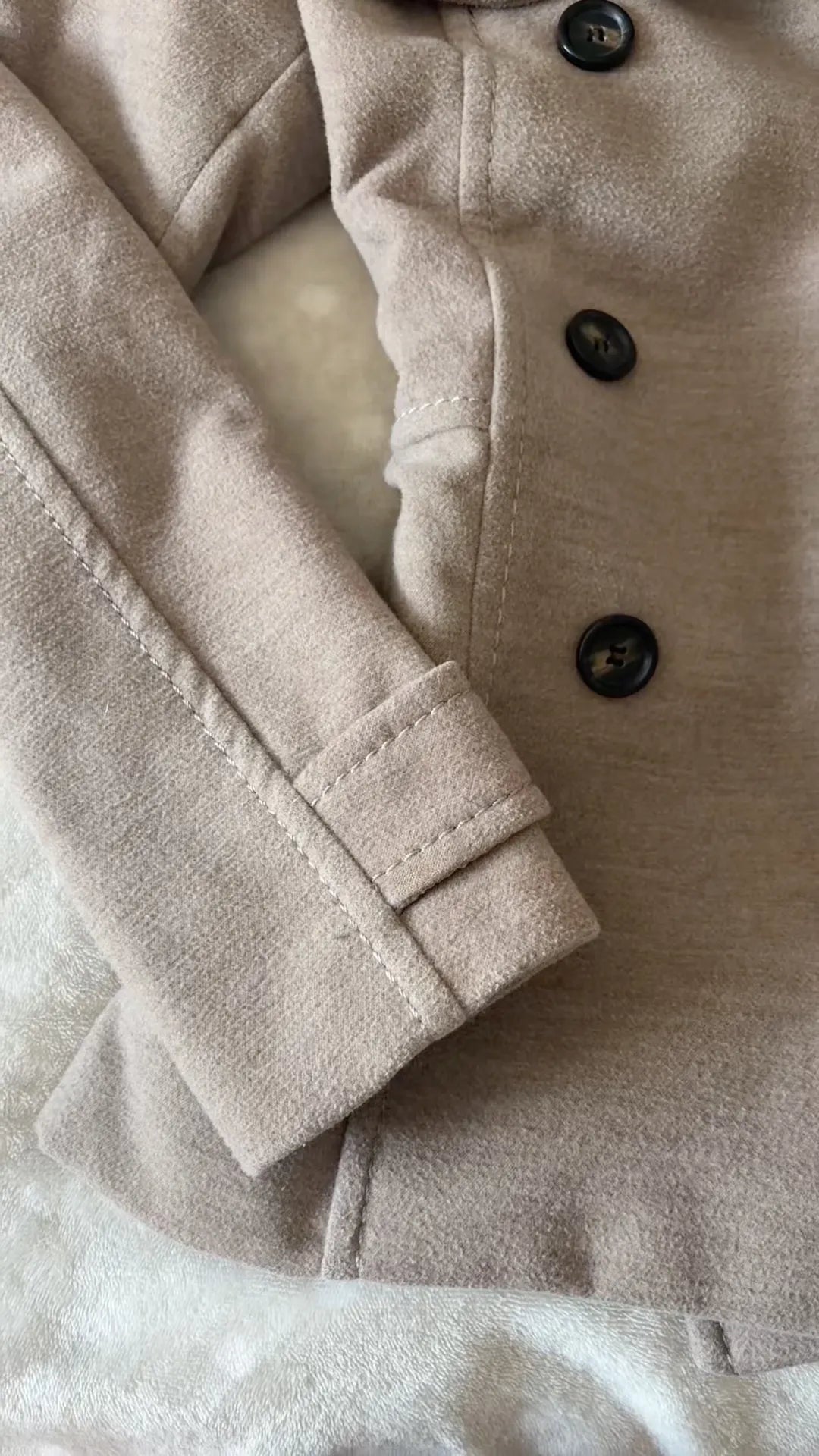 Double-Breasted Funnel-Neck Jacket