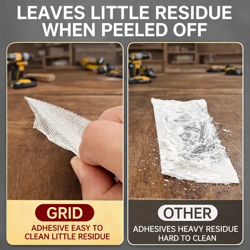 🔥 Heavy-Duty Double-Sided Grid Tape – Strong Hold, Easy Tear & Clean Removal